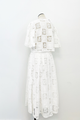 Andolina Crochet Lace Midi Skirt
