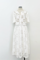 Andolina Crochet Lace Midi Skirt