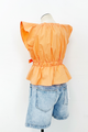 Andy Poplin Puff Sleeve Bow Top