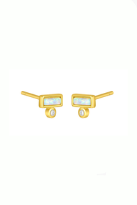 Ashton Opal Studs-Gold