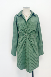 Avena Stripe Shirt Dress