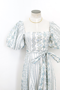 Bluebells Puff Sleeve Midi Dress