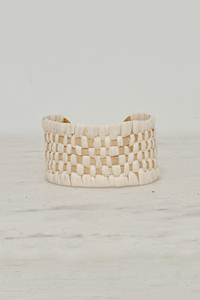 Beige Raffia Cuff