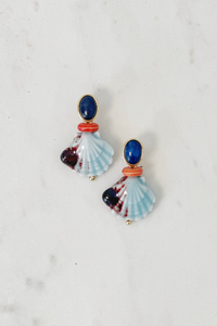 Blue Shell Earring
