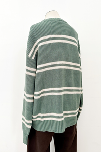 Boyfriend Striped Cardigan