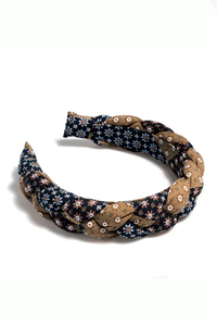 Braided Checker Print Headband