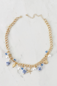 Ceramic Fish Charm Necklace