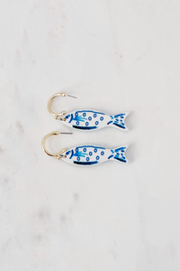 Ceramic Fish Earrings