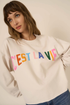 C'est La Vie Raw Hem Sweatshirt