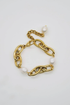 Chunky Chain Bracelet with Pearls