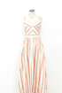 Coral Stripe Midi Dress