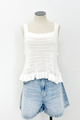 Crochet Ruffle Tie Top
