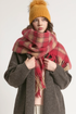 Daylight Brushed Scarf-Red