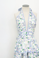 Electric Floral Tiered Halter Dress