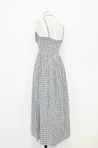 Evermore Bow Plaid Midi Dress