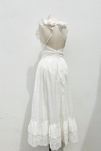Eyelet Lace Halter Dress