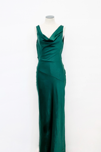 Fiora Satin Open Back Maxi Dress