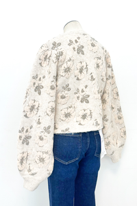 Floral Jacquard Cardigan