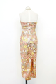 Floral Sequin Strapless Tube Dress