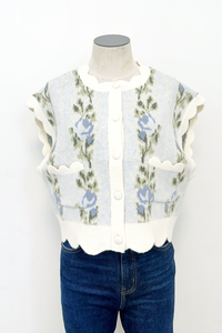 Floral Sweater Vest