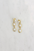 Framed Pearl Drop Earrings Gold