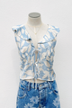 Garden Delights Tie Front Ruffle Top
