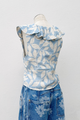 Garden Delights Tie Front Ruffle Top