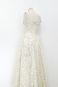 Gathered Floral Midi Dress