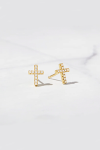 Tiny Cross Studs