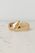 Gold Teardrop Crossover Cuff Bracelet
