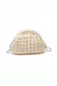 Gwendolyn Straw Clutch-Ivory