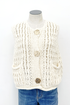 Hammered Button Knit Vest