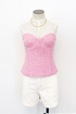 Indie Strapless Tweed Bustier Top