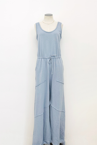 Journey Tie Front Terry Jumpsuit