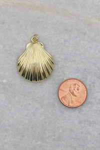 Large Gold Shell Charm