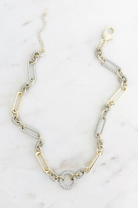 Large Two Tone Link Necklace