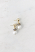 Layered Pearl & Bead Drop Earring Gold