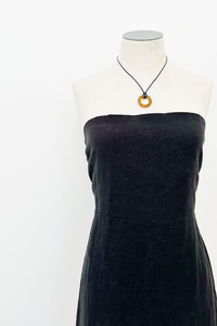 Linen Strapless Dress