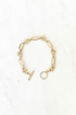 Mixed Gold Link Toggle Bracelet