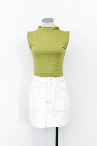 Mock Neck Fitted Top
