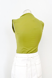 Mock Neck Fitted Top