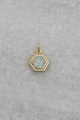 Opal Hexagon Charm