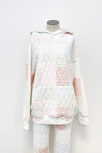 Quilted Pastel Hoodie