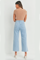 Patch Pocket Wide Leg Flare Jean