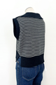 Paula Stripe Collared Knit Top