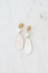Pearl Iridescent Shell  Drop Earrings