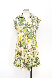 Pear Ruffle Trim Dress