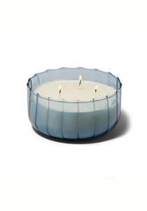 12 oz Ribbed Glass Candle
