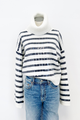 Pilinaa Sequined Stripe Turtle Neck Sweater