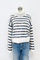 Pilinaa Sequined Stripe Turtle Neck Sweater